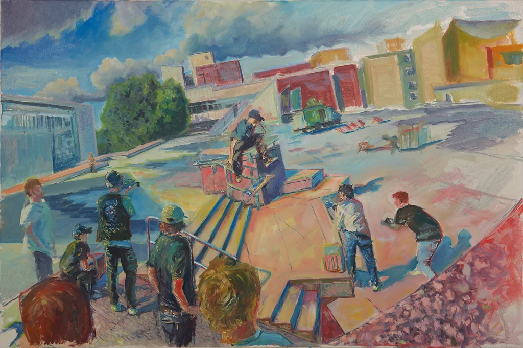 Christopher Kadetzki, 2022, Denny Pham Switch Fs Heel, oil on canvas, 60x80